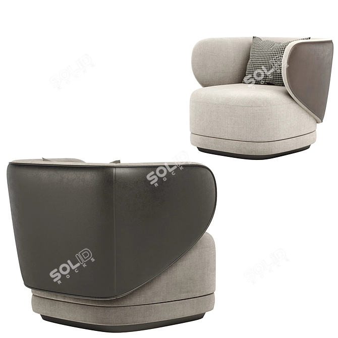 Cosmo HAP Armchair: Contemporary Elegance for Your Space 3D model image 5