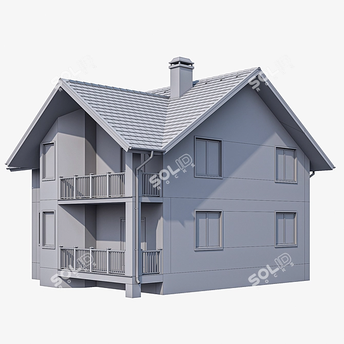 Bayview Cottage with Dual Balconies 3D model image 5