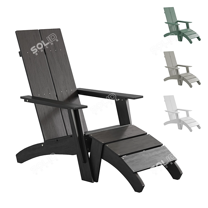 Sawyer Modern Adirondack Chair 3D model image 15