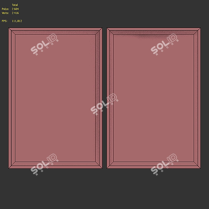 Modern Frame Set: 2 Minimalist Frames with 5 Material Options 3D model image 7