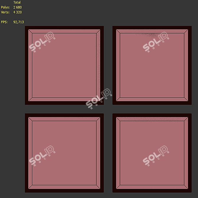 Modern Frame Set with Minimalistic Images 3D model image 7