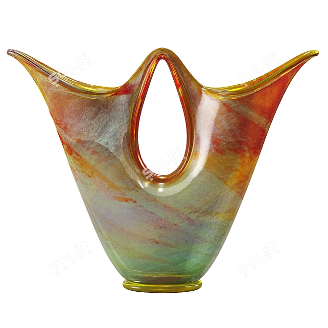 Elegant Double Spout Vase 3D model image 1