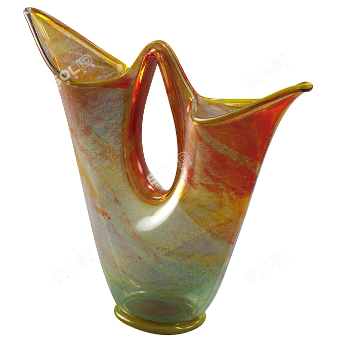 Elegant Double Spout Vase 3D model image 3