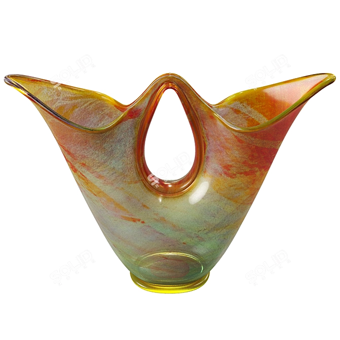 Elegant Double Spout Vase 3D model image 4