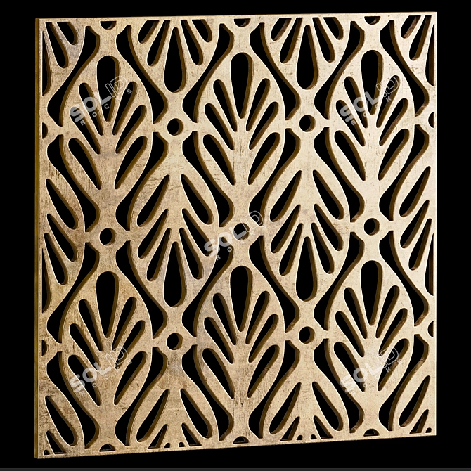 Square Decorative Panels Set 5 3D model image 6