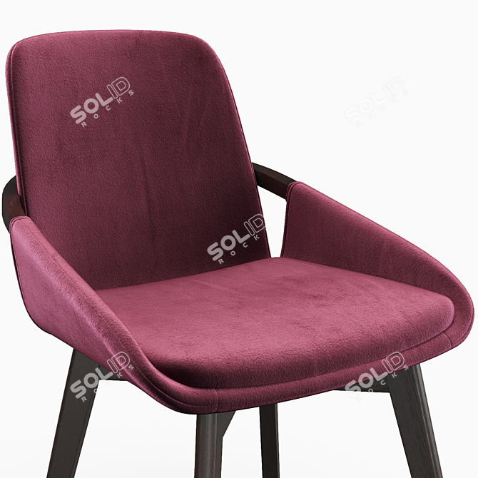 Modern Ondina Side Chair: George Oliver's Wayfair Wonder! 3D model image 4