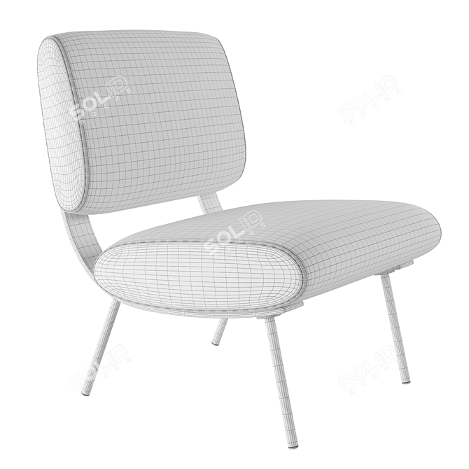 Gio Ponti Round D.154.5 Chair 3D model image 5