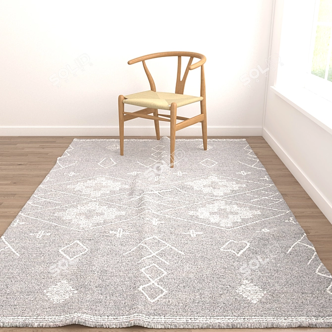 Versatile Rug Set: 8 Designs for Close-ups and Wide Shots 3D model image 3