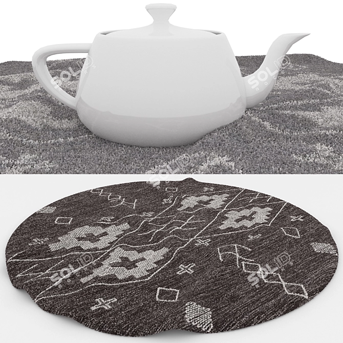 Versatile Rug Set: 8 Designs for Close-ups and Wide Shots 3D model image 4