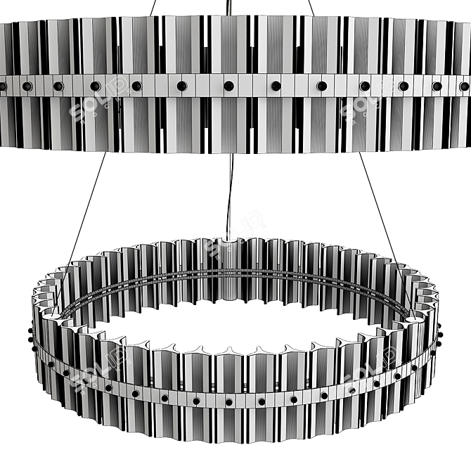 Sleek Elegance: NOVEL Chandelier 3D model image 2