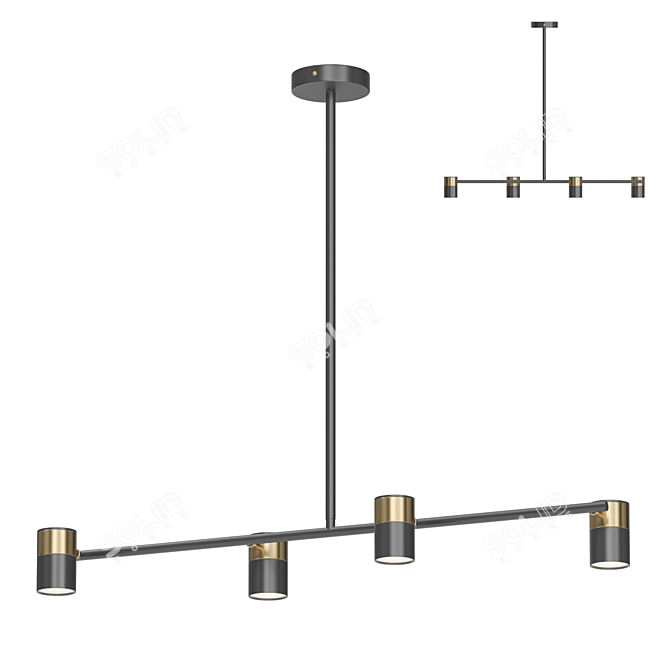 GITTAN 4 LED Lamp 3D model image 1