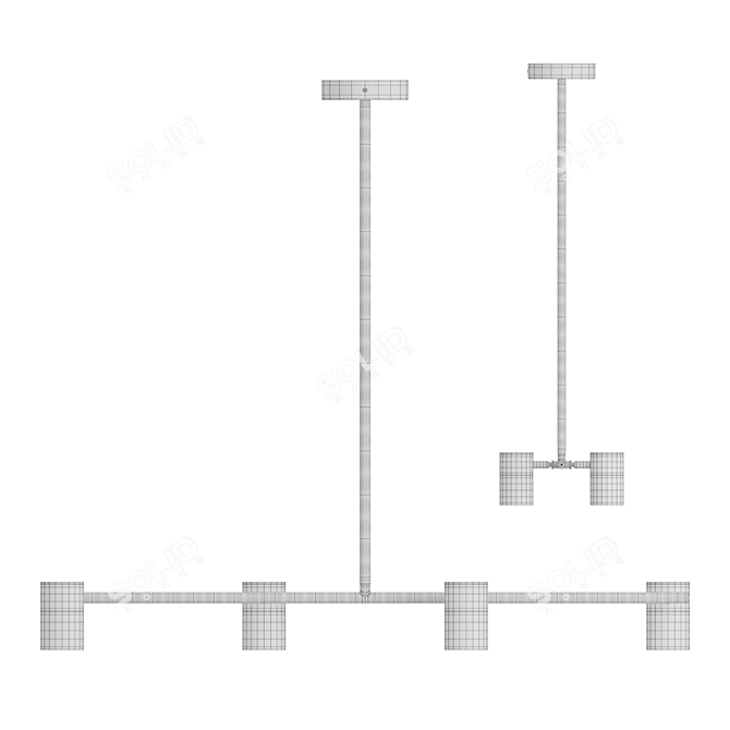 GITTAN 4 LED Lamp 3D model image 4