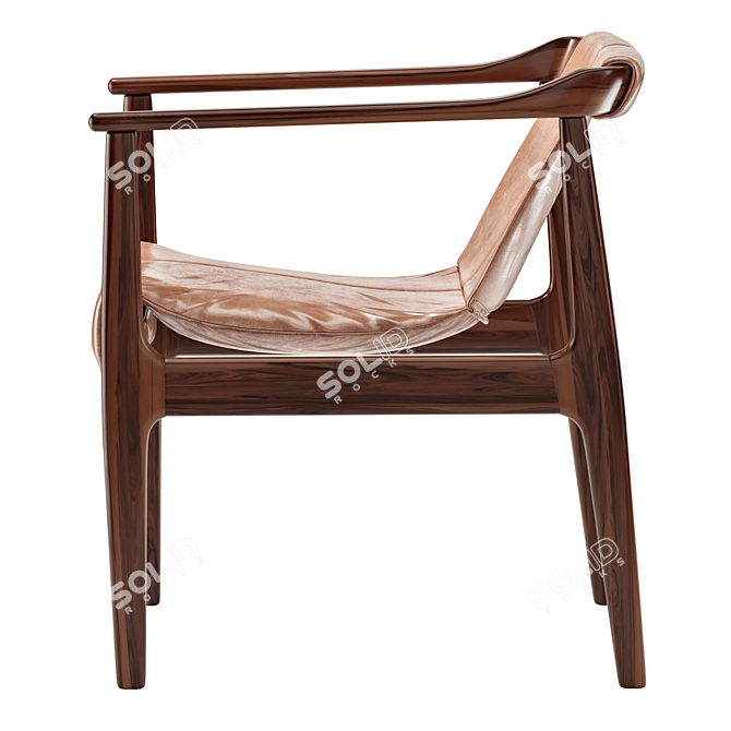 Contemporary BOSSA Moveis Cantu Armchair 3D model image 4