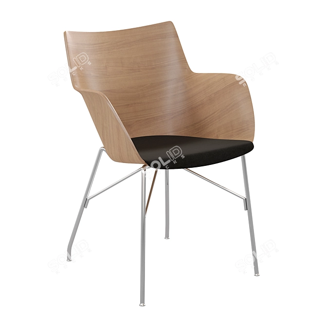 Kartell Q/Wood Chair 3D model image 1