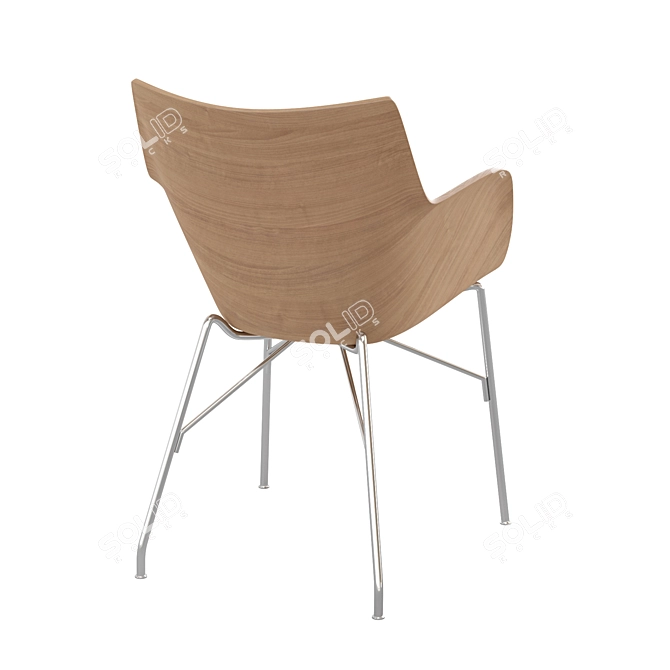 Kartell Q/Wood Chair 3D model image 3