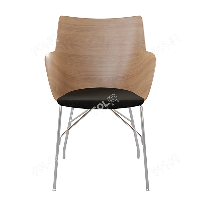 Kartell Q/Wood Chair 3D model image 4