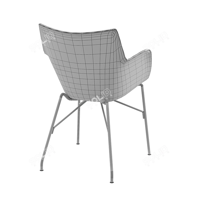 Kartell Q/Wood Chair 3D model image 7