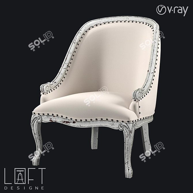 LoftDesigne Armchair 4109 - Stylish and Comfortable 3D model image 1