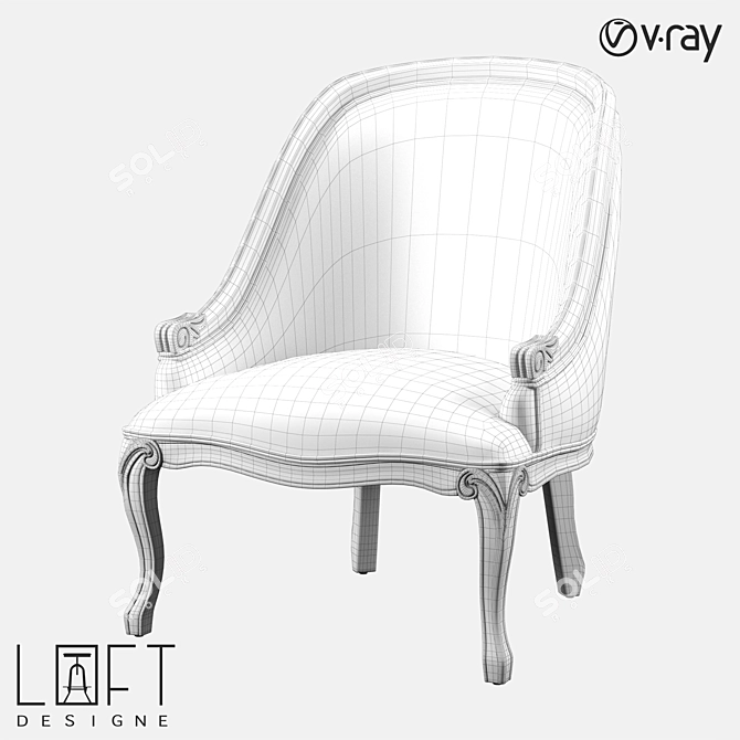 Modern Armchair 4110: Loft Design 3D model image 2