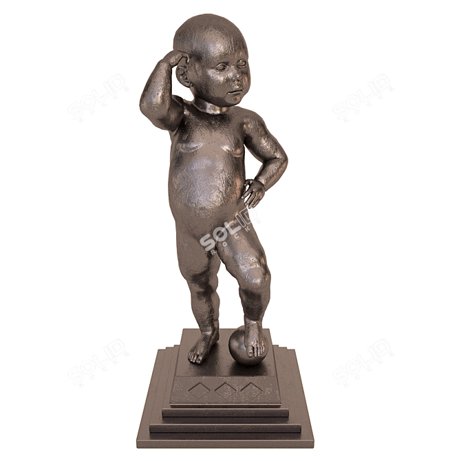 Whimsical Kids Decor Sculpture 3D model image 1