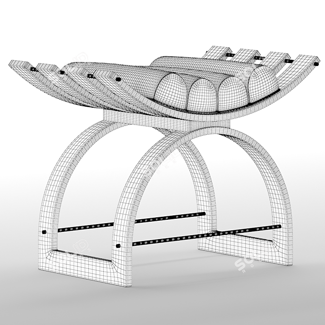 Mid-Century Modern Harvey Probber Bench 3D model image 5