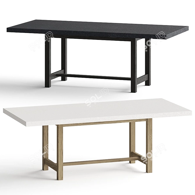 Elegant Caicos Dining Table 3D model image 1