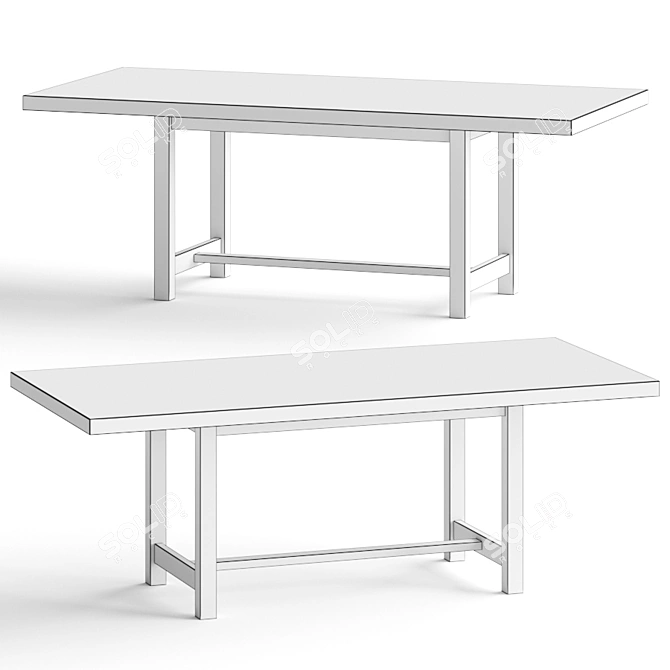 Elegant Caicos Dining Table 3D model image 2