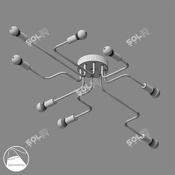Modern Loft Chandelier | LampsShop.ru 3D model image 3