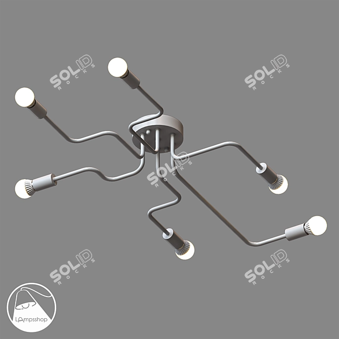 Modern Loft Chandelier | LampsShop.ru 3D model image 4