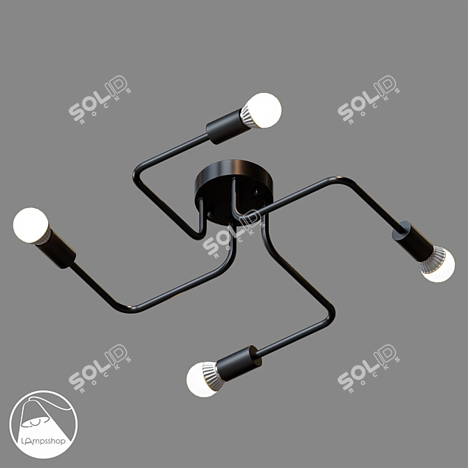 Modern Loft Chandelier | LampsShop.ru 3D model image 1