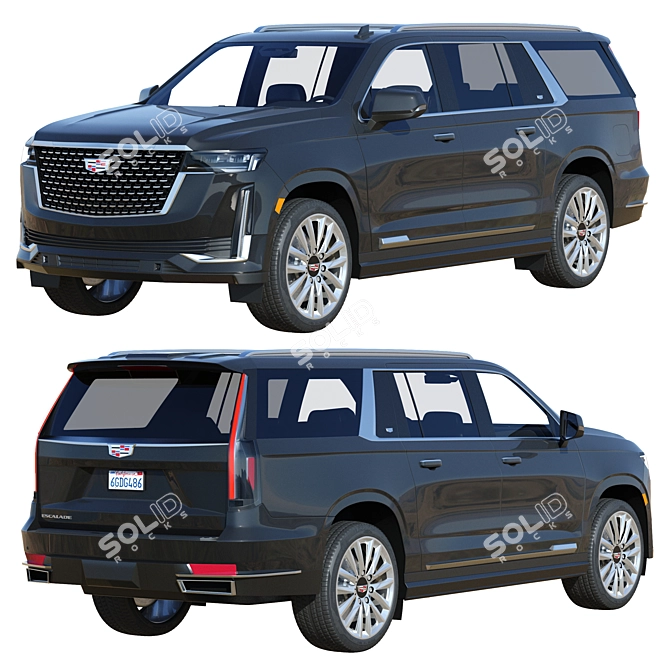 Cadillac Escalade ESV: Unmatched Luxury 3D model image 1