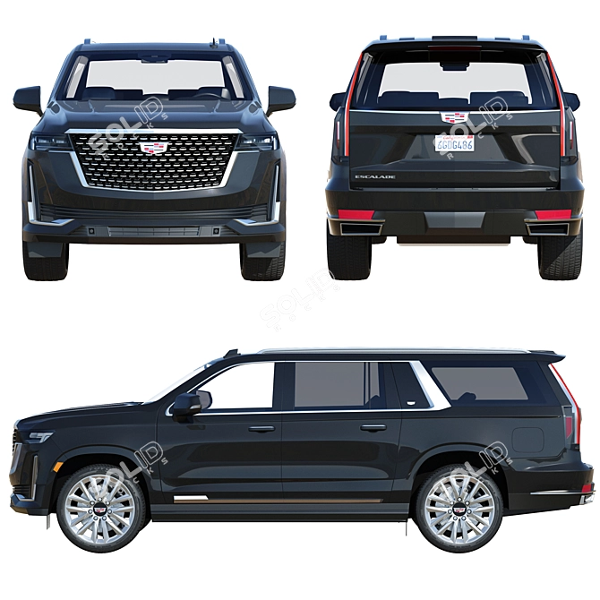 Cadillac Escalade ESV: Unmatched Luxury 3D model image 2