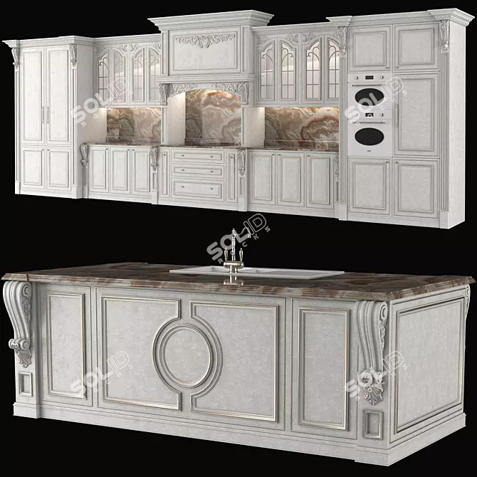 Elegant Kitchen Essentials 3D model image 5