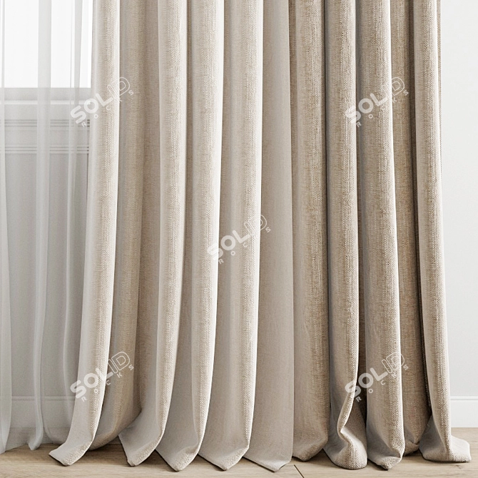 Polygonal Curtain Model 3D model image 3