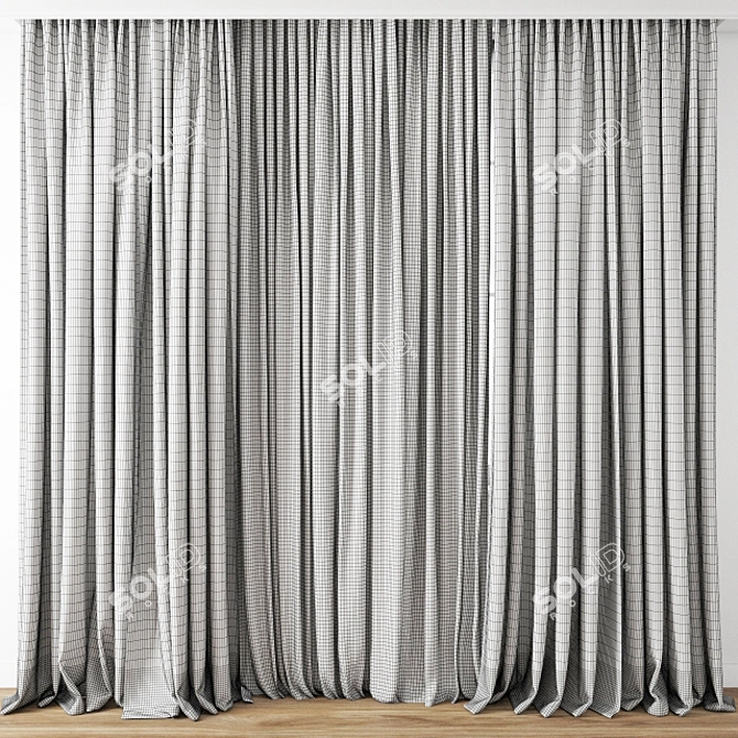 Polygonal Curtain Model 3D model image 5