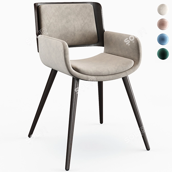 Modern Kremer Arm Chair 3D model image 4