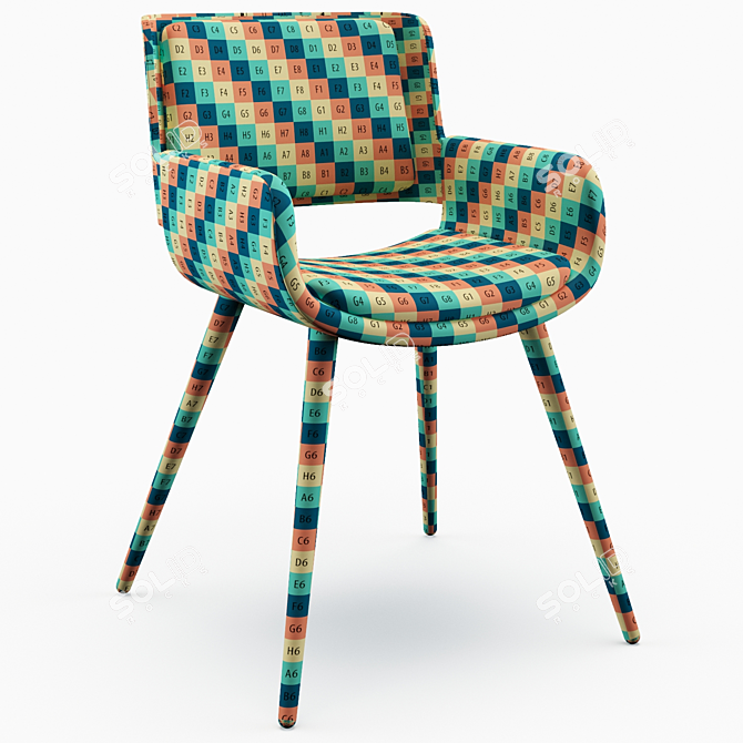 Modern Kremer Arm Chair 3D model image 5