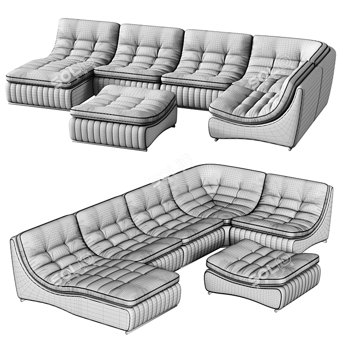 Modular Mare Sole Sofa 3D model image 3