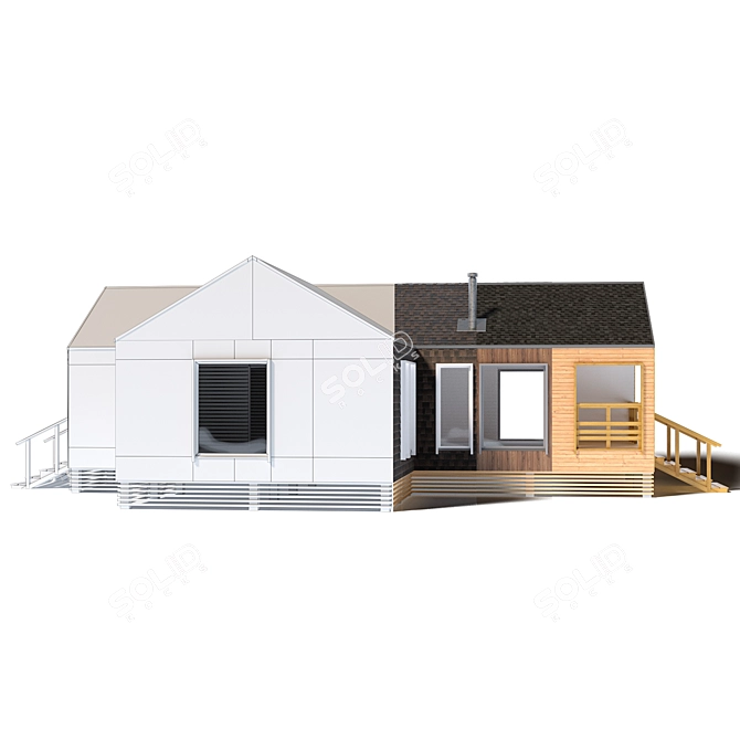 Modern Barnhouse: Versatile Design! 3D model image 2