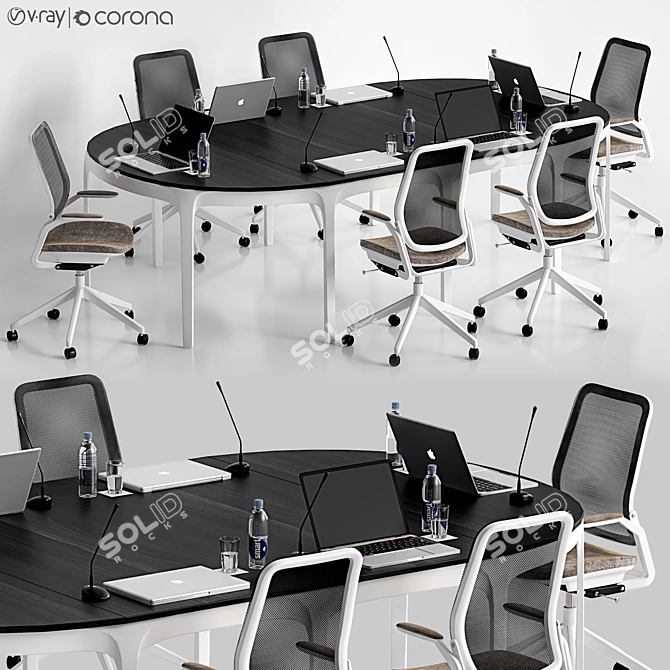 Modern Conference Table 22 3D model image 1