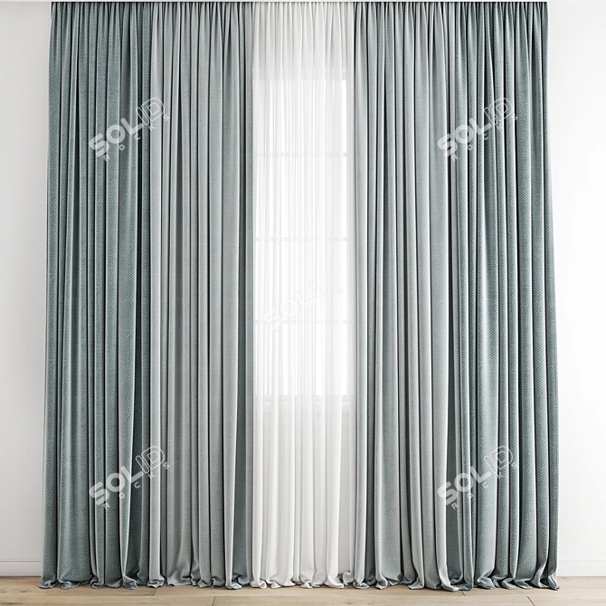 Polygonal Curtain Model 3D model image 1