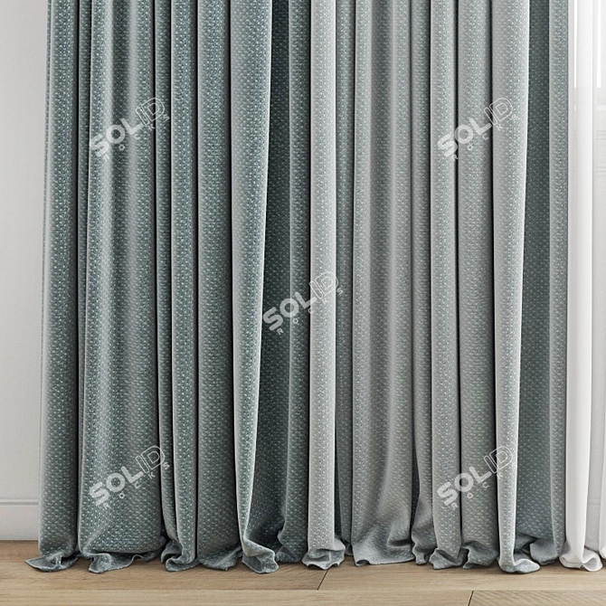 Polygonal Curtain Model 3D model image 2