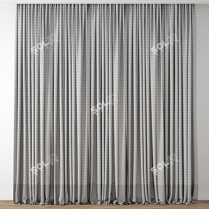 Polygonal Curtain Model 3D model image 4