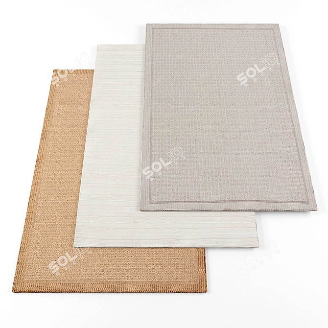  High-Resolution Rugs - Set of 5 3D model image 1