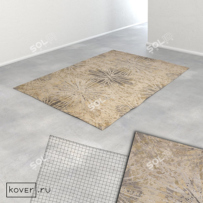 Abstract Art Carpets: Chaos Theory & Storm 3D model image 2