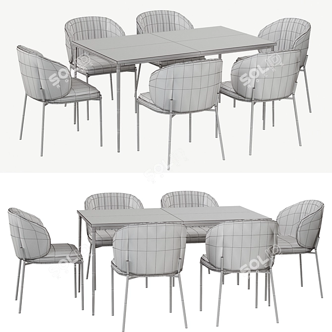 Seashell Dining Table 3D model image 5