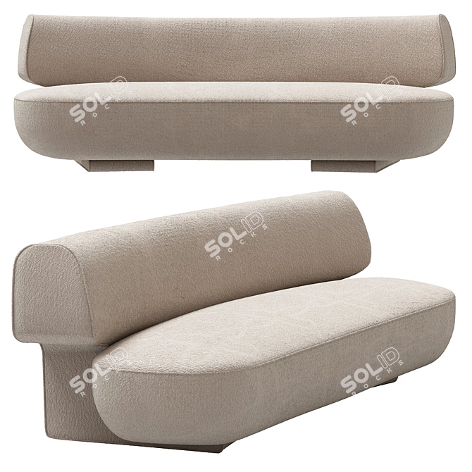 Elegant Litho Sofa: Modern Design 3D model image 5