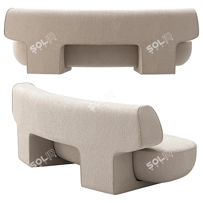 Elegant Litho Sofa: Modern Design 3D model image 6