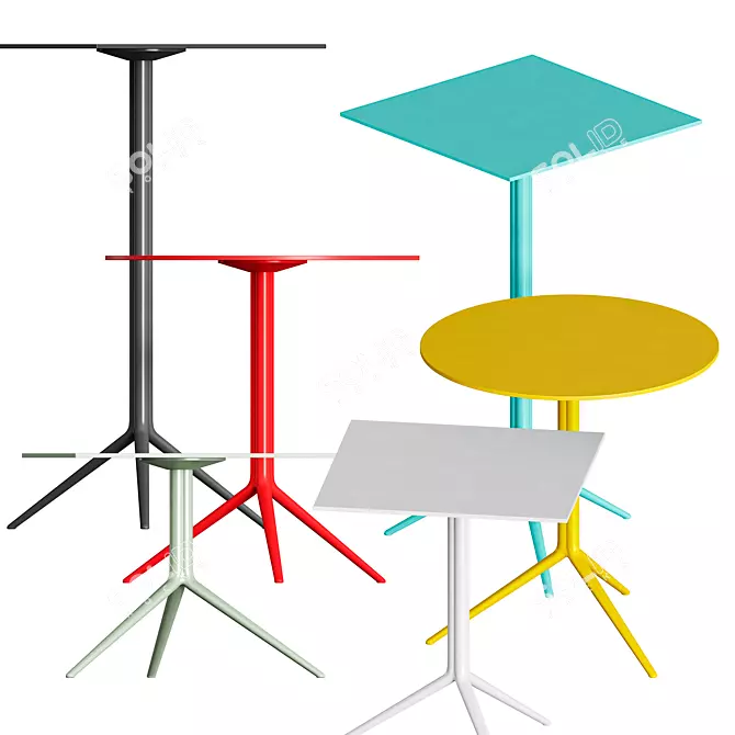 Elegant Elliot Aluminum Table 3D model image 3