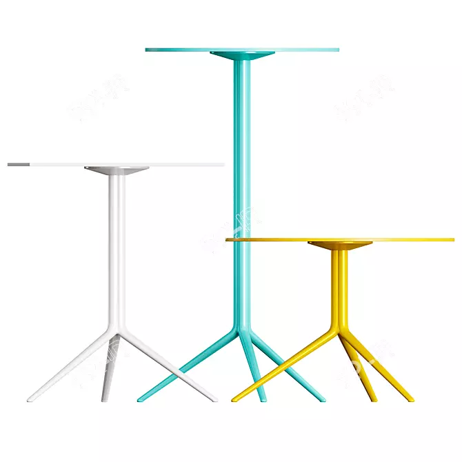 Elegant Elliot Aluminum Table 3D model image 4